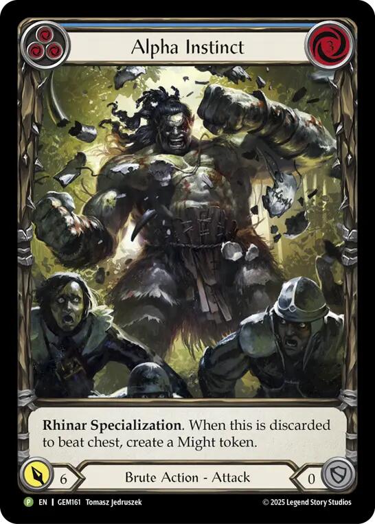 Alpha Instinct (Blue) [GEM161-RF] (GEM Pack 5)  Rainbow Foil | Gam3 Escape