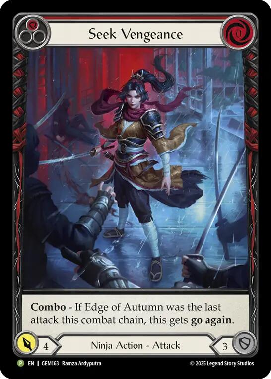Seek Vengeance (Red) [GEM163] (GEM Pack 5) | Gam3 Escape