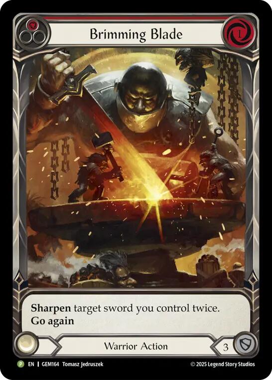 Brimming Blade (Red) [GEM164-RF] (GEM Pack 5)  Rainbow Foil | Gam3 Escape
