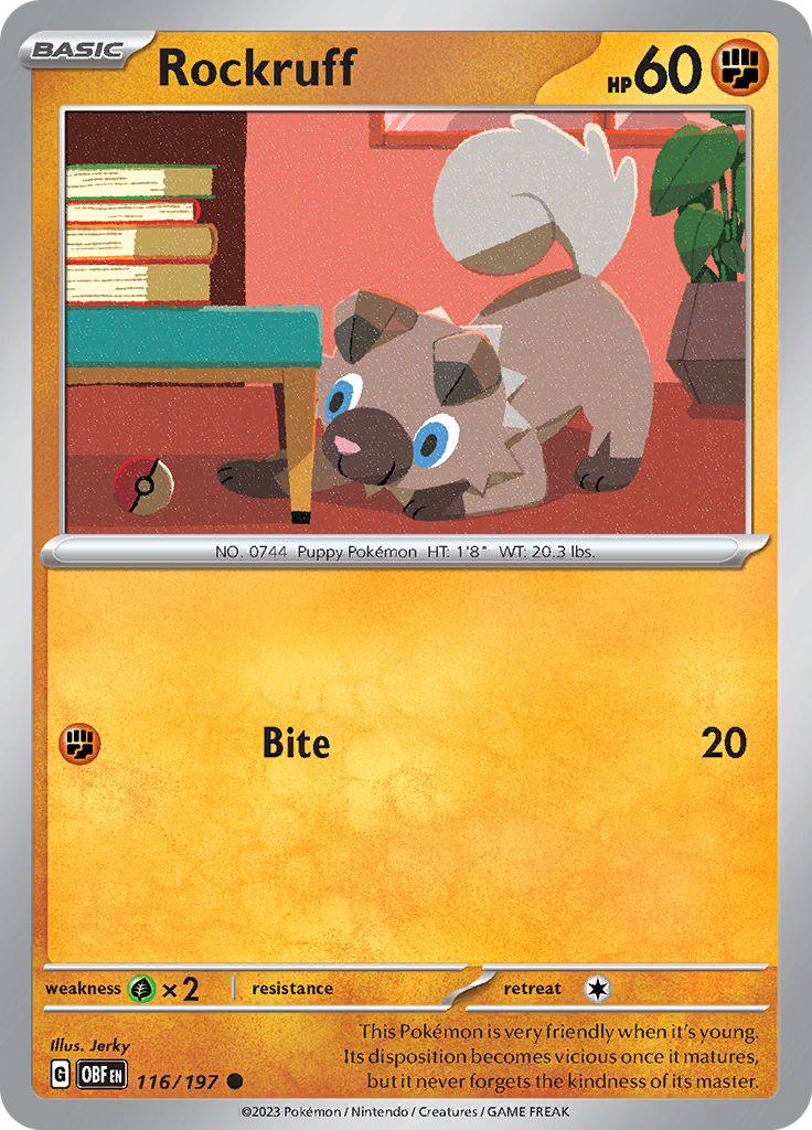 Rockruff (116/197) [Scarlet & Violet: Obsidian Flames] | Gam3 Escape