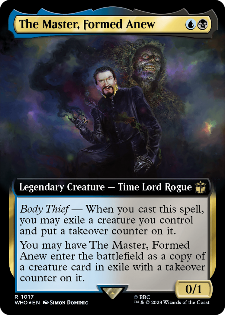 The Master, Formed Anew (Extended Art) (Surge Foil) [Doctor Who] | Gam3 Escape