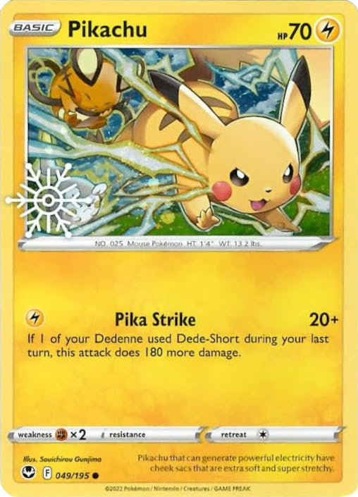 Pikachu (049/195) (Holiday Calendar) [Sword & Shield: Silver Tempest] | Gam3 Escape