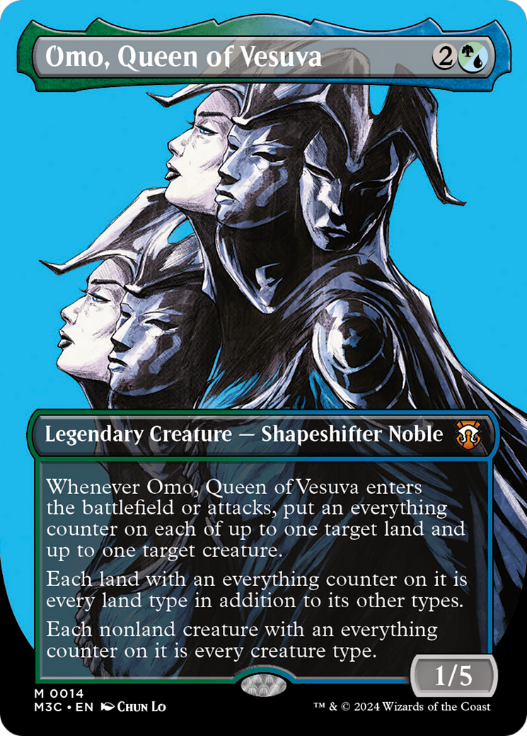 Omo, Queen of Vesuva (Borderless) [Modern Horizons 3 Commander] | Gam3 Escape