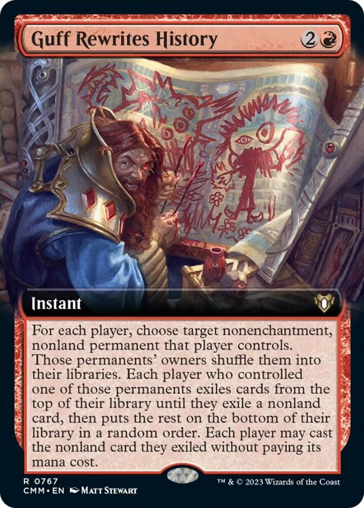 Guff Rewrites History (Extended Art) [Commander Masters] | Gam3 Escape