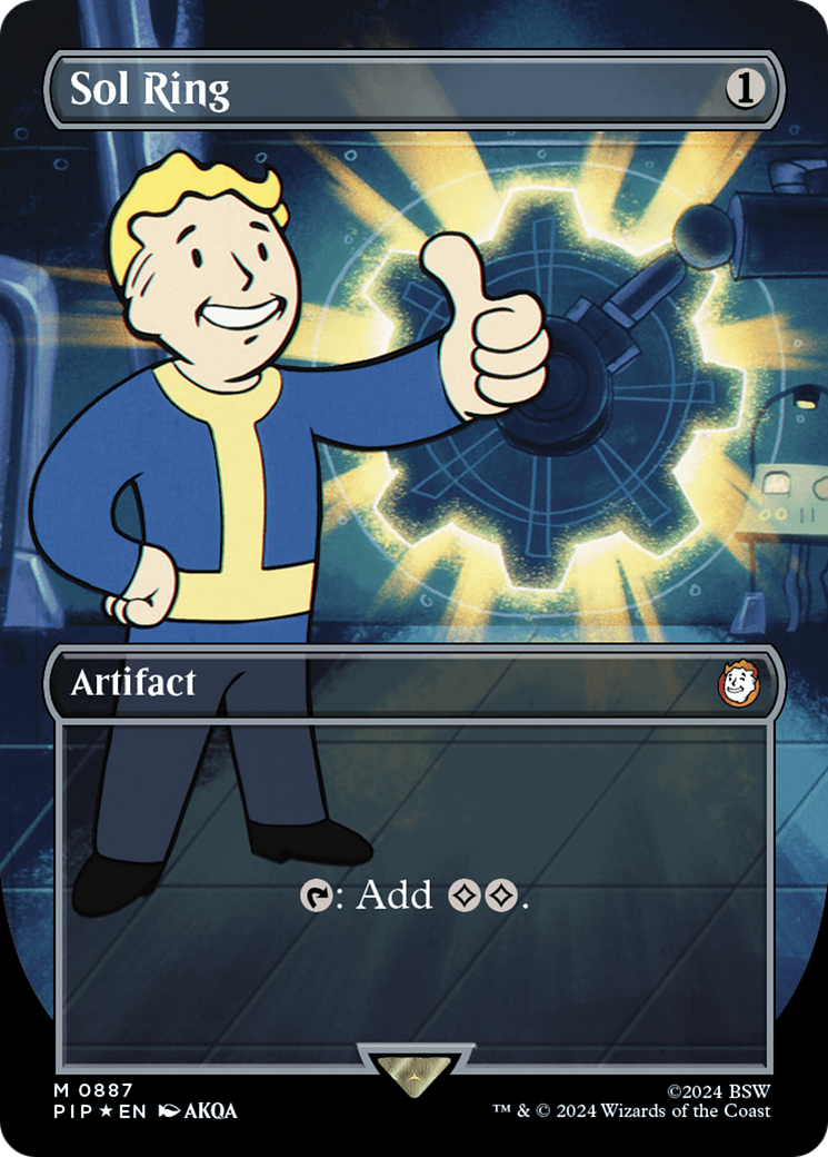 Sol Ring (Borderless) (Surge Foil) [Fallout] | Gam3 Escape