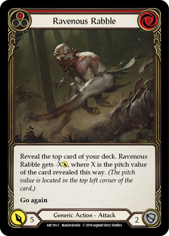 Ravenous Rabble (Red) [ARC191-C] (Arcane Rising)  1st Edition Normal | Gam3 Escape