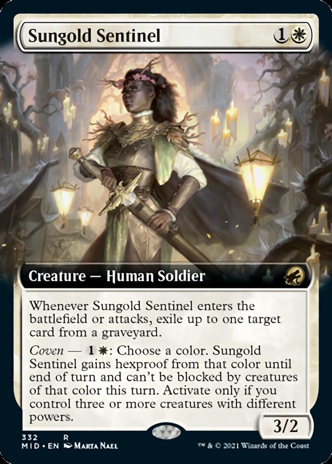 Sungold Sentinel (Extended Art) [Innistrad: Midnight Hunt] | Gam3 Escape