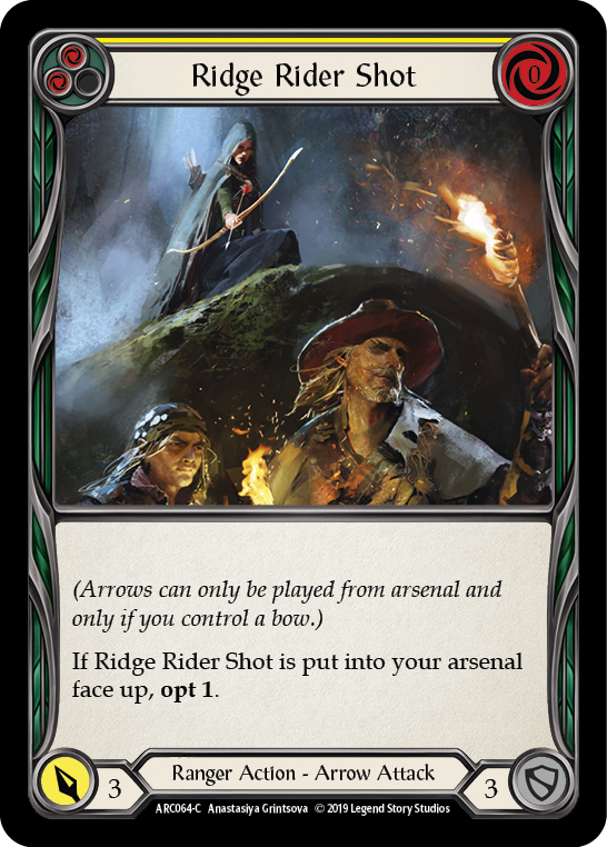 Ridge Rider Shot (Yellow) [ARC064-C] (Arcane Rising)  1st Edition Rainbow Foil | Gam3 Escape