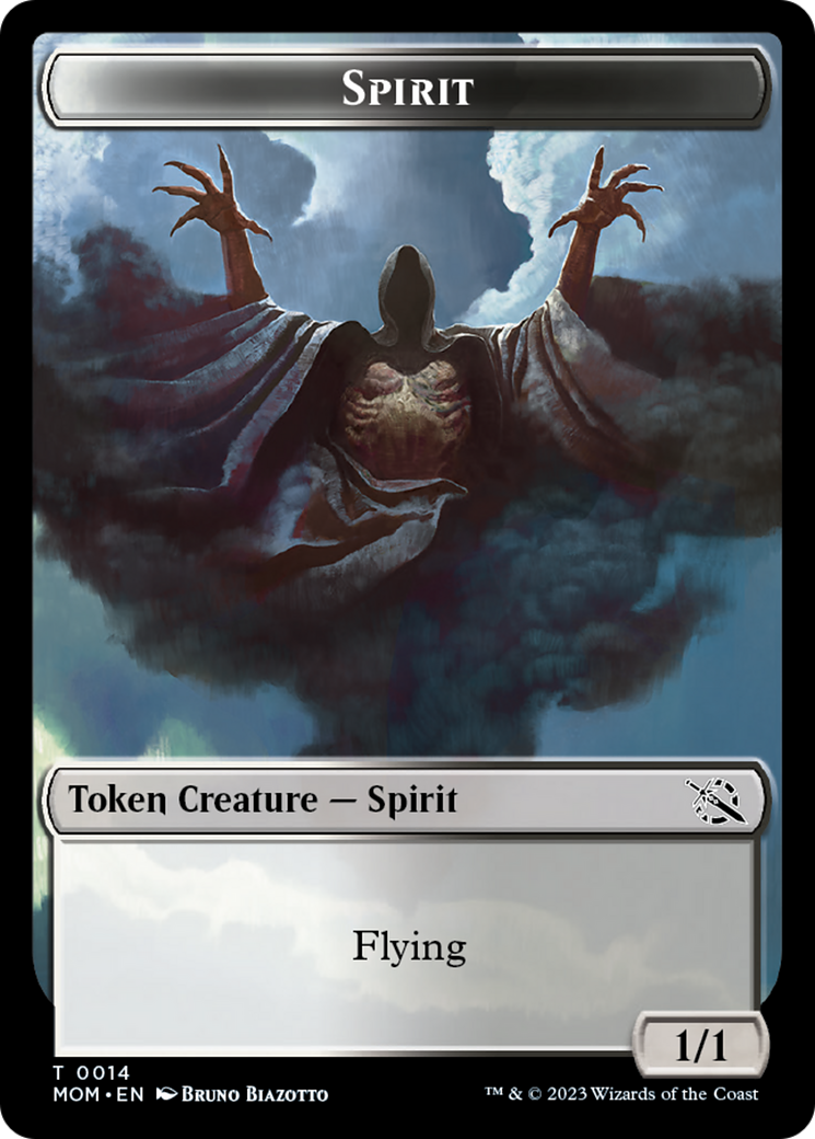 Knight (7) // Spirit (14) Double-Sided Token [March of the Machine Commander Tokens] | Gam3 Escape