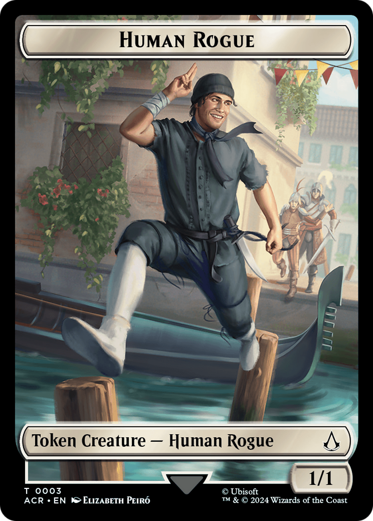 Assassin // Human Rogue Double-Sided Token [Assassin's Creed Tokens] | Gam3 Escape