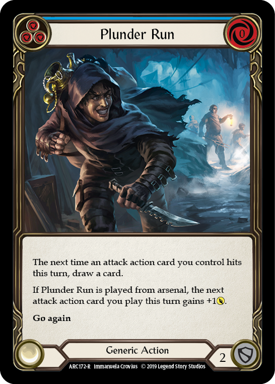 Plunder Run (Blue) [ARC172-R] (Arcane Rising)  1st Edition Rainbow Foil | Gam3 Escape