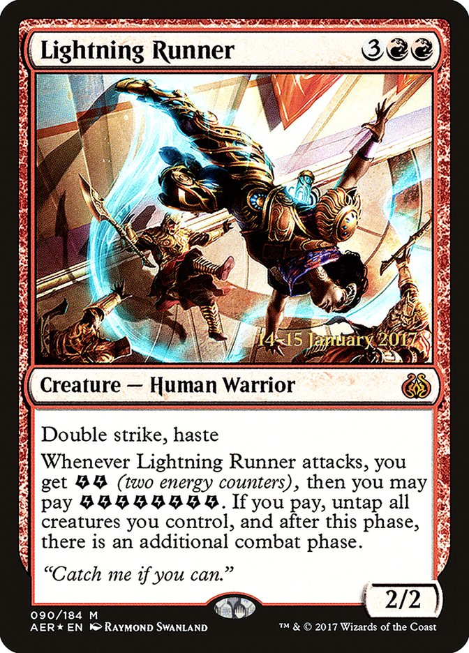 Lightning Runner [Aether Revolt Prerelease Promos] | Gam3 Escape