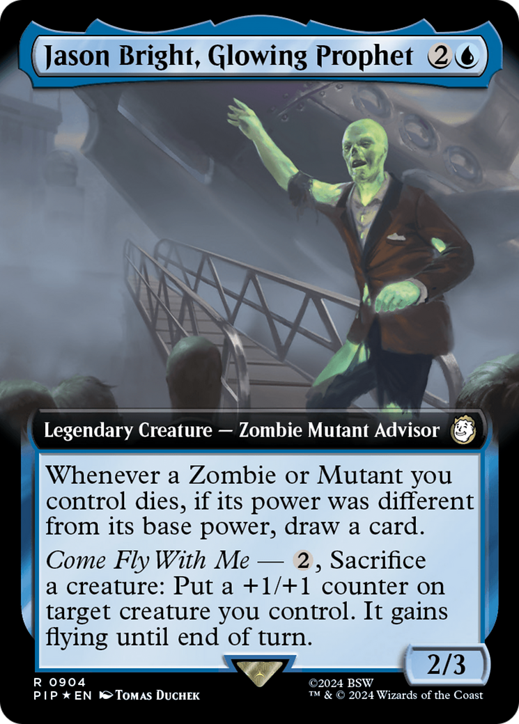 Jason Bright, Glowing Prophet (Extended Art) (Surge Foil) [Fallout] | Gam3 Escape