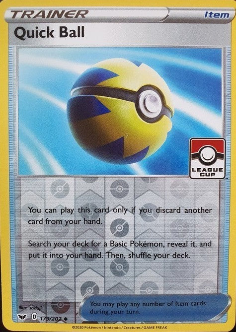 Quick Ball (179/202) (League Promo) [Sword & Shield: Base Set] | Gam3 Escape
