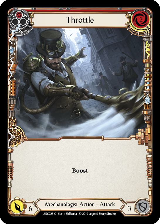 Throttle (Red) [ARC023-C] (Arcane Rising)  1st Edition Rainbow Foil | Gam3 Escape