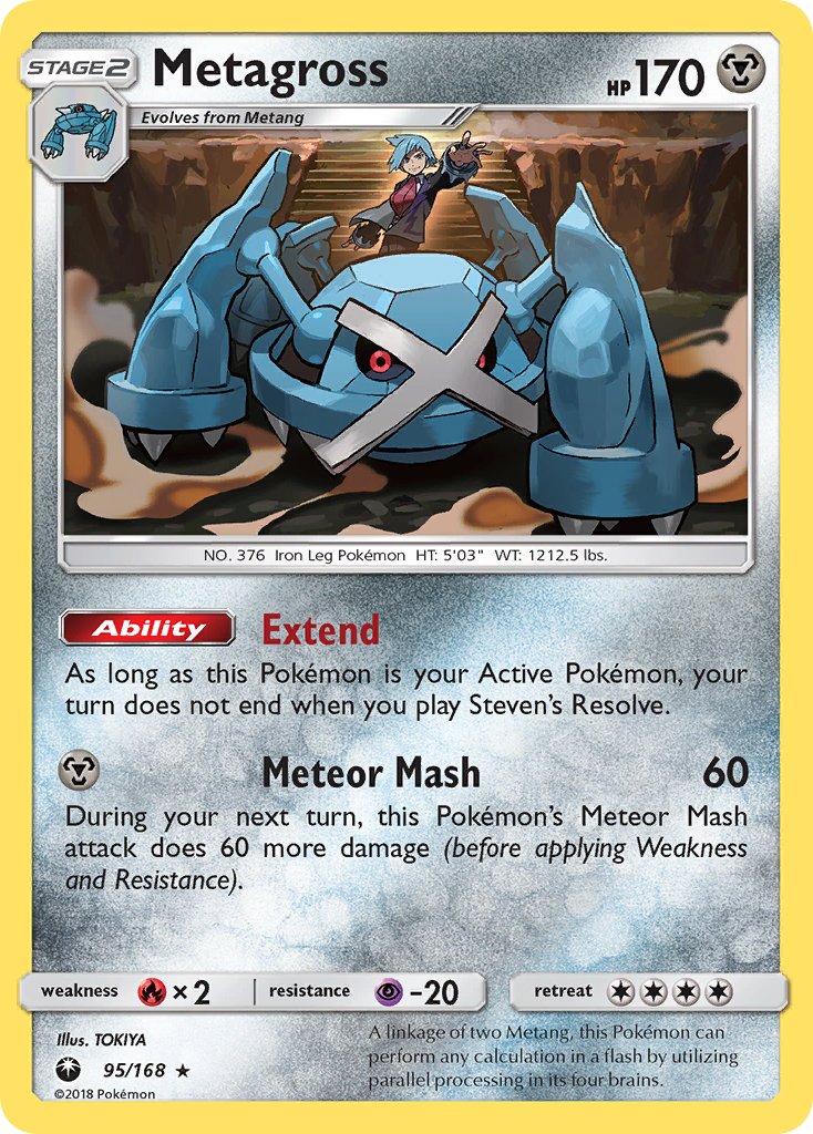 Metagross (95/168) (Prerelease Kit Exclusive) (Theme Deck Exclusive) [Sun & Moon: Celestial Storm] | Gam3 Escape