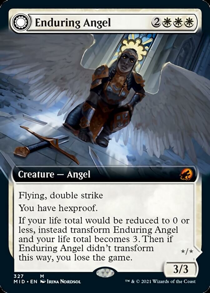 Enduring Angel // Angelic Enforcer (Extended Art) [Innistrad: Midnight Hunt] | Gam3 Escape