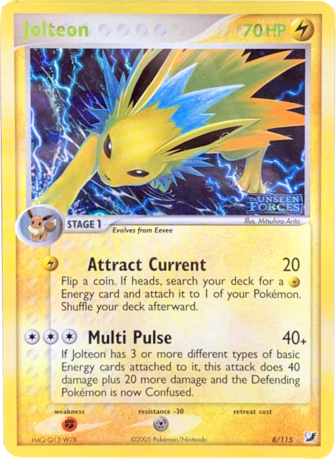 Jolteon (8/115) (Stamped) [EX: Unseen Forces] | Gam3 Escape