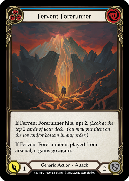 Fervent Forerunner (Blue) [ARC184-C] (Arcane Rising)  1st Edition Normal | Gam3 Escape