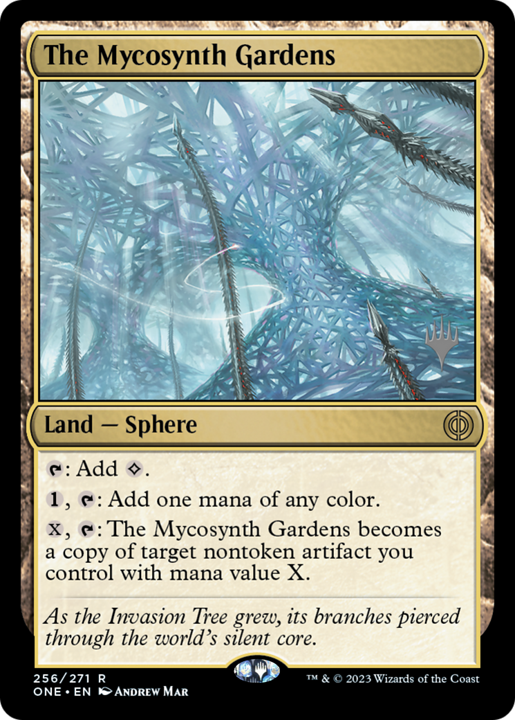 The Mycosynth Gardens (Promo Pack) [Phyrexia: All Will Be One Promos] | Gam3 Escape