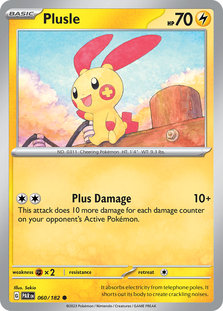 Plusle (060/182) [Scarlet & Violet: Paradox Rift] | Gam3 Escape