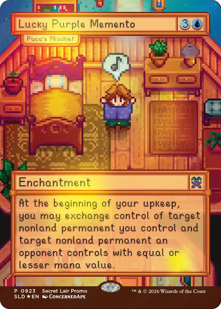 Lucky Purple Memento - Puca's Mischief [Secret Lair Drop Series] | Gam3 Escape