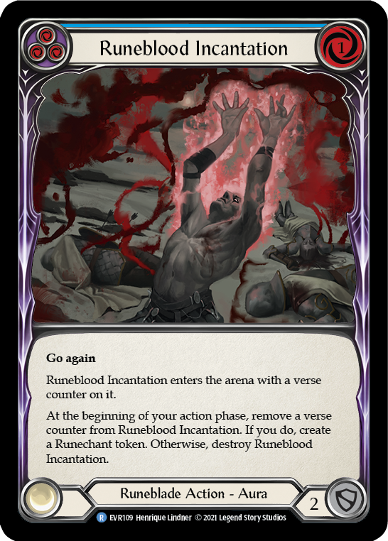 Runeblood Incantation (Blue) [EVR109] (Everfest)  1st Edition Rainbow Foil | Gam3 Escape