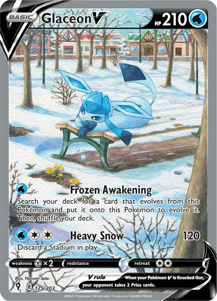 Glaceon V (175/203) [Sword & Shield: Evolving Skies] | Gam3 Escape