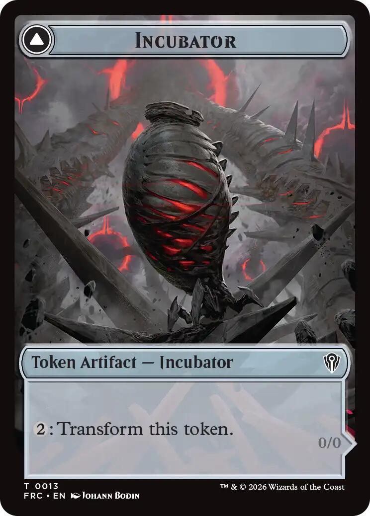 Phyrexian // Incubator Double-Sided Token [Reality Fracture Commander Tokens] | Gam3 Escape