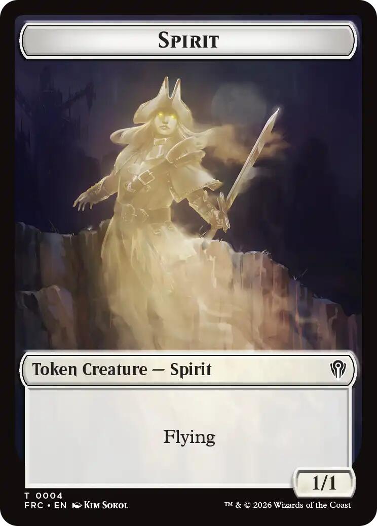 Spirit // Jace Double-Sided Token [Reality Fracture Commander Tokens] | Gam3 Escape