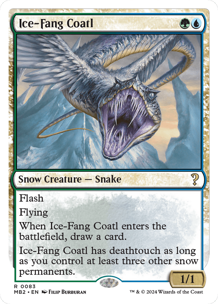 Ice-Fang Coatl (White Border) [Mystery Booster 2] | Gam3 Escape