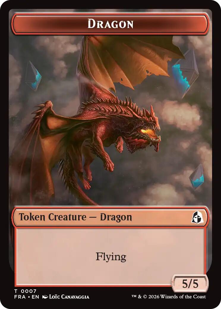 Dragon // Treasure Double-Sided Token [Reality Fracture Tokens] | Gam3 Escape