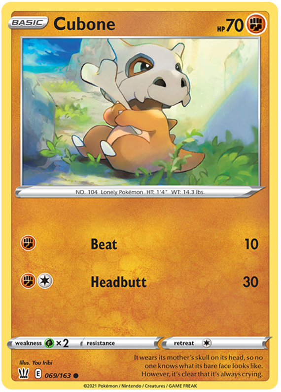 Cubone (069/163) [Sword & Shield: Battle Styles] | Gam3 Escape