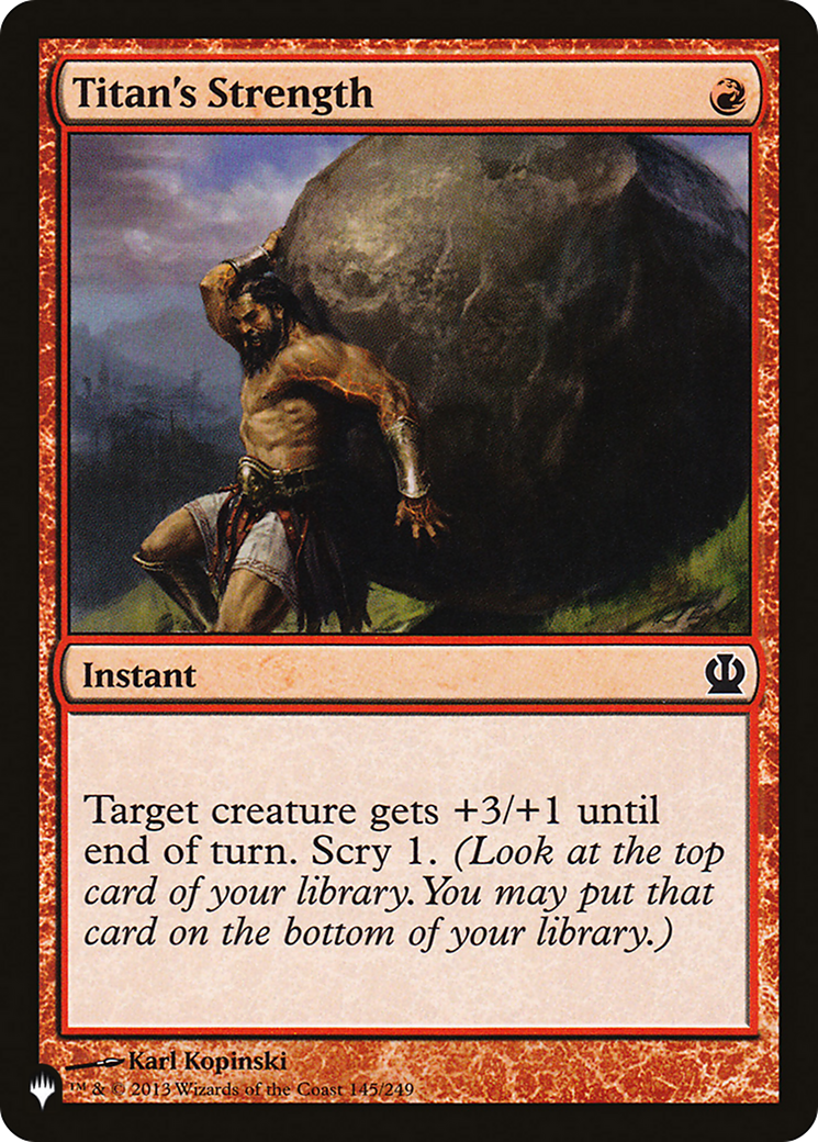 Titan's Strength [The List Reprints] | Gam3 Escape