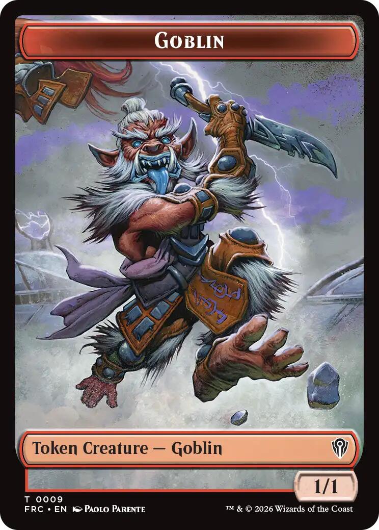 Goblin // Spirit Double-Sided Token [Reality Fracture Commander Tokens] | Gam3 Escape