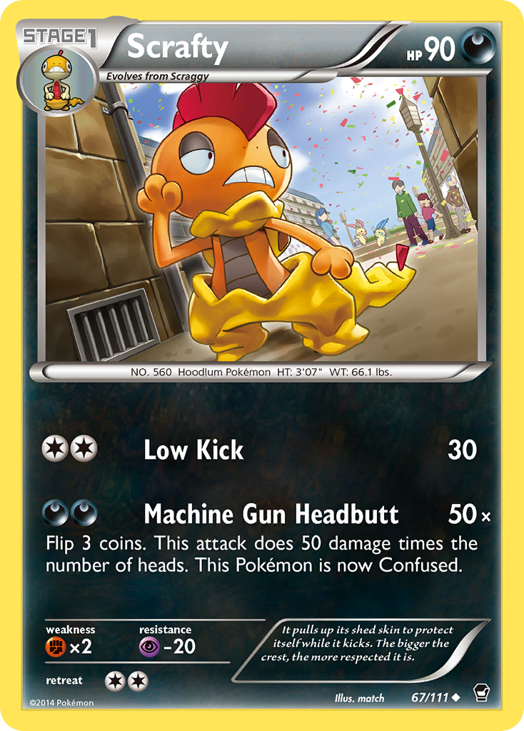 Scrafty (67/111) [XY: Furious Fists] | Gam3 Escape