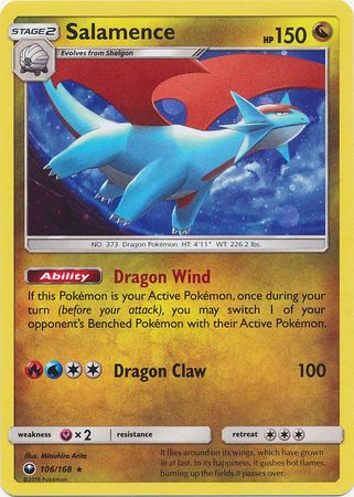 Salamence (106/168) (Cosmos Holo) [Sun & Moon: Celestial Storm] | Gam3 Escape