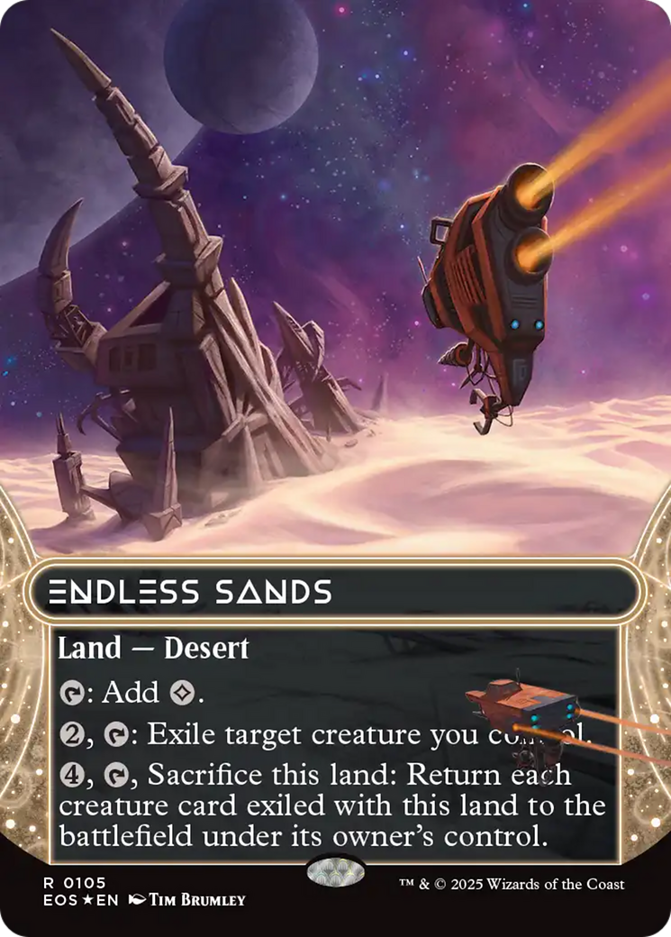 Endless Sands (0105) (Borderless) (Galaxy Foil) [Edge of Eternities: Stellar Sights] | Gam3 Escape