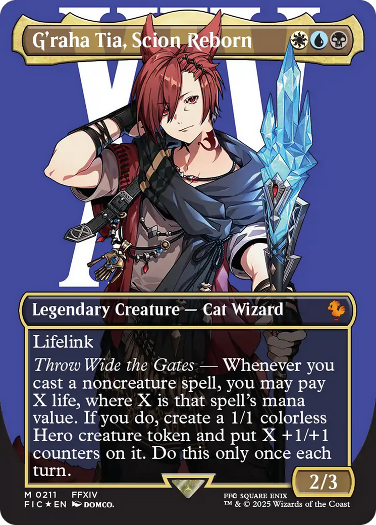 G'raha Tia, Scion Reborn (Borderless) (Surge Foil) [FINAL FANTASY Commander] | Gam3 Escape