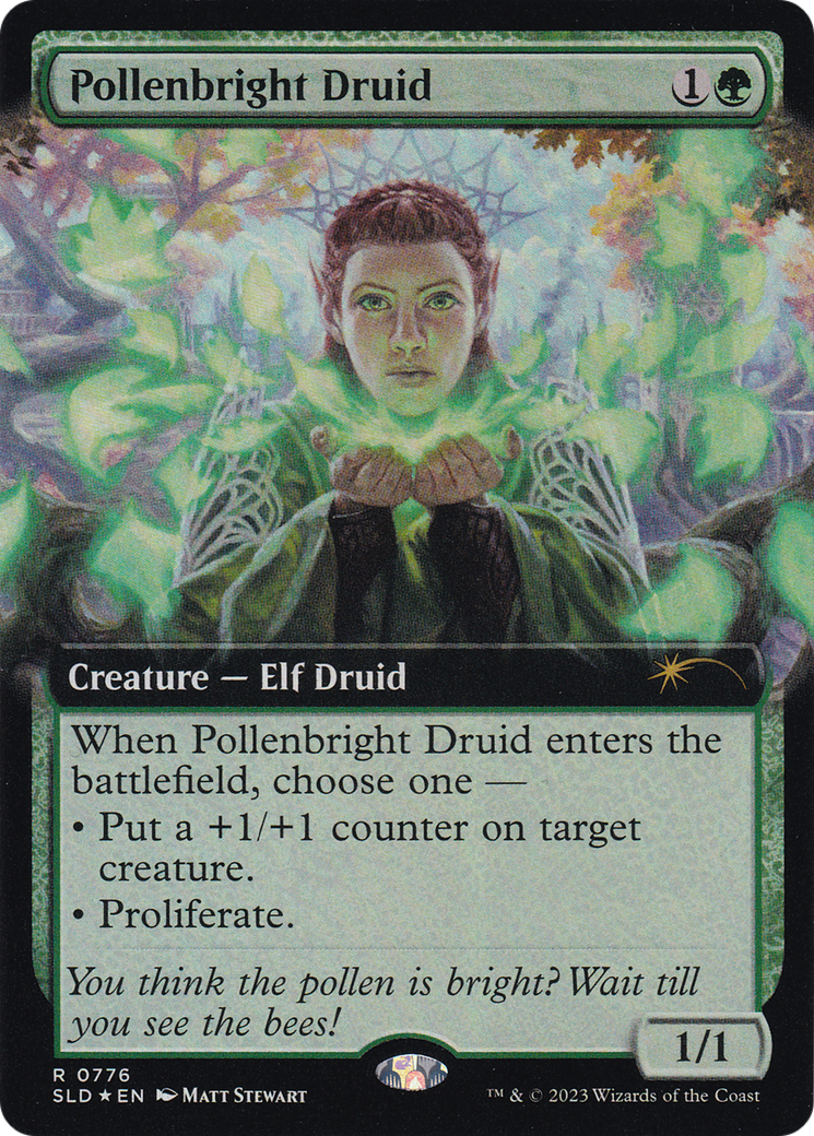 Pollenbright Druid (Extended Art) [Secret Lair Drop Series] | Gam3 Escape