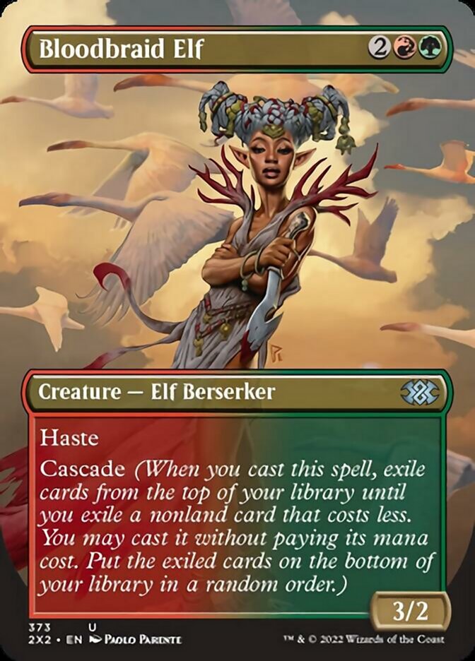 Bloodbraid Elf (Borderless Alternate Art) [Double Masters 2022] | Gam3 Escape