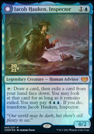 Jacob Hauken, Inspector // Hauken's Insight [Innistrad: Crimson Vow Prerelease Promos] | Gam3 Escape