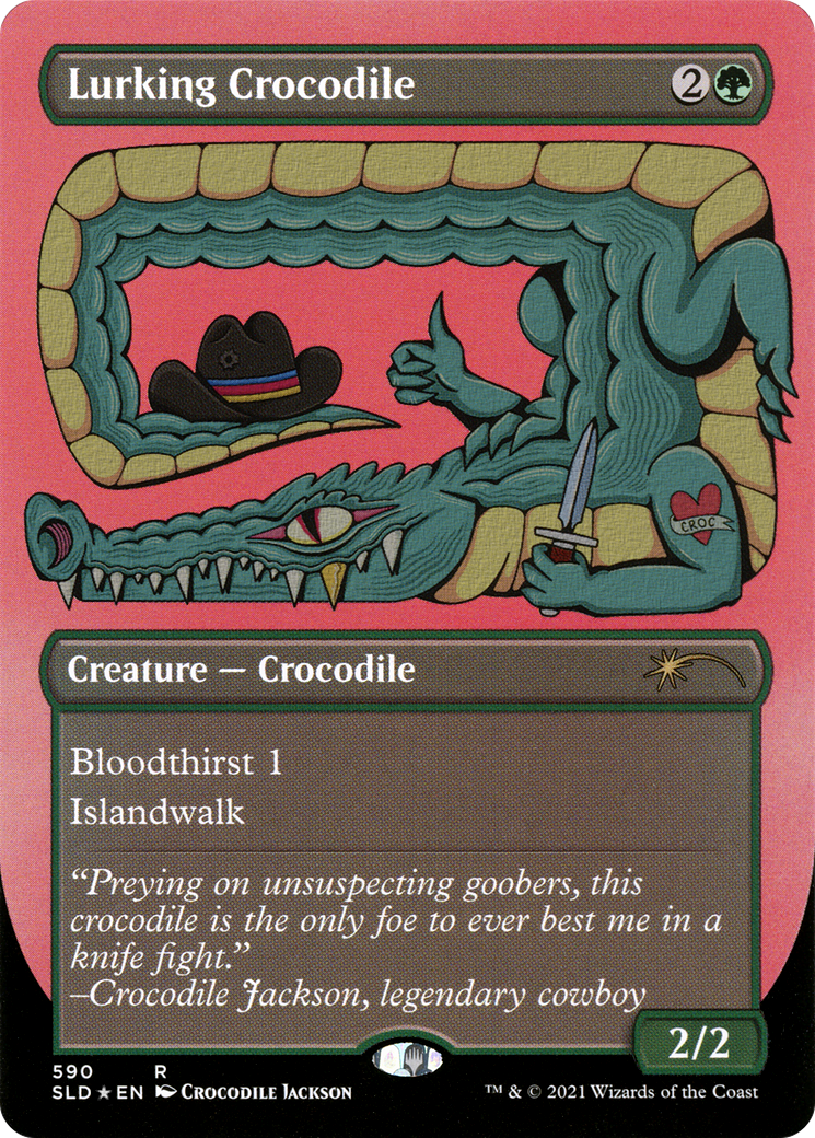 Lurking Crocodile (Foil Etched) [Secret Lair Drop Promos] | Gam3 Escape