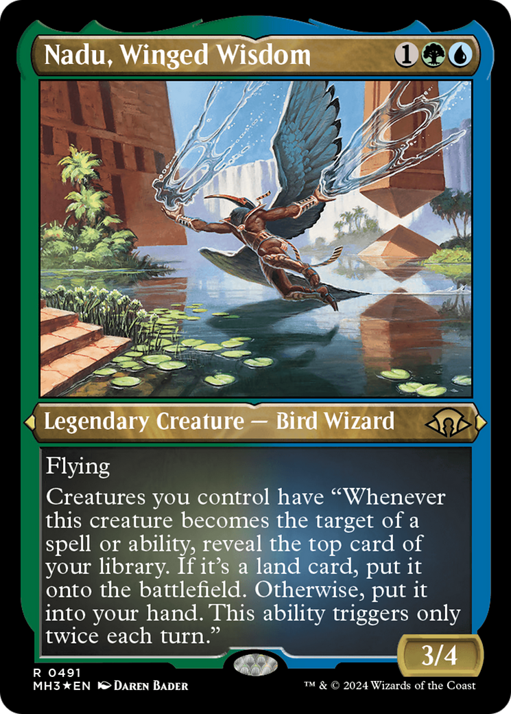 Nadu, Winged Wisdom (Foil Etched) [Modern Horizons 3] | Gam3 Escape