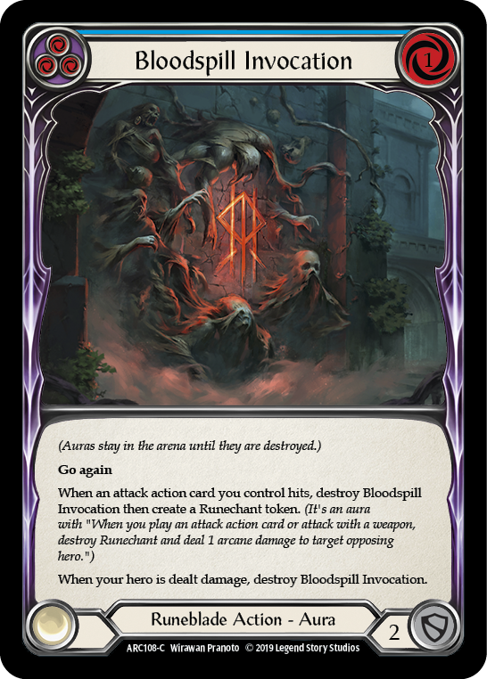 Bloodspill Invocation (Blue) [ARC108-C] (Arcane Rising)  1st Edition Normal | Gam3 Escape
