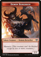 Dwarf Berserker // Demon Berserker Double-Sided Token [Kaldheim Tokens] | Gam3 Escape