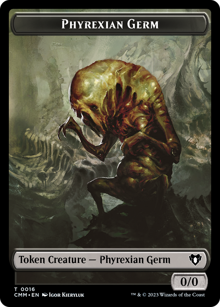 Elemental (0024) // Phyrexian Germ Double-Sided Token [Commander Masters Tokens] | Gam3 Escape