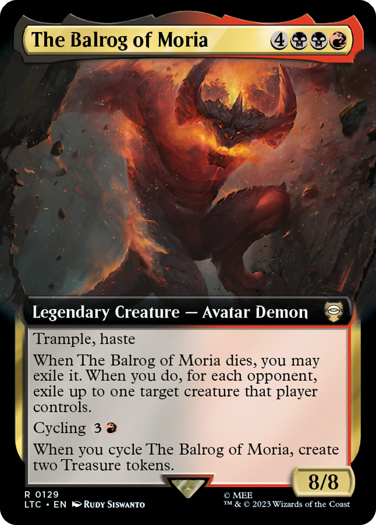 The Balrog of Moria (Extended Art) [The Lord of the Rings: Tales of Middle-Earth Commander] | Gam3 Escape