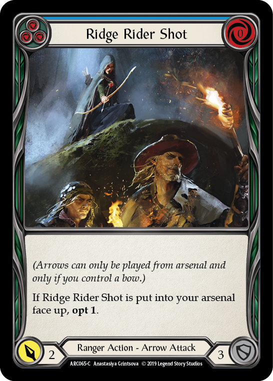 Ridge Rider Shot (Blue) [ARC065-C] (Arcane Rising)  1st Edition Rainbow Foil | Gam3 Escape