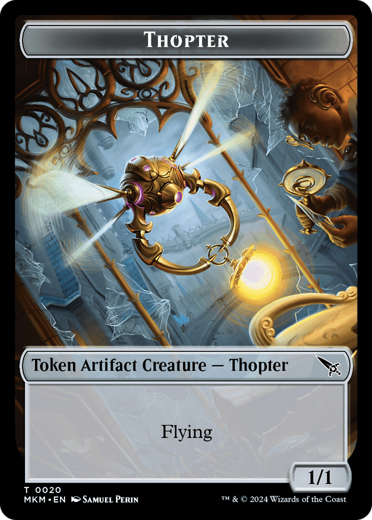 Thopter (0020) // Bat Double-Sided Token [Murders at Karlov Manor Tokens] | Gam3 Escape